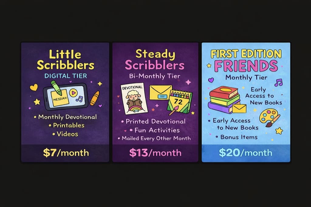 Book Club membership tiers graphic